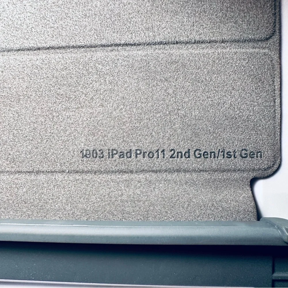 iPad Pro 11 stand/case 1st & 2nd gen gray w/clear back magnetic closure
